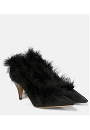 Pumps River aus Mesh und Shearling