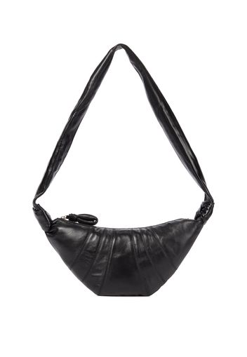 Schultertasche Croissant Small aus Leder