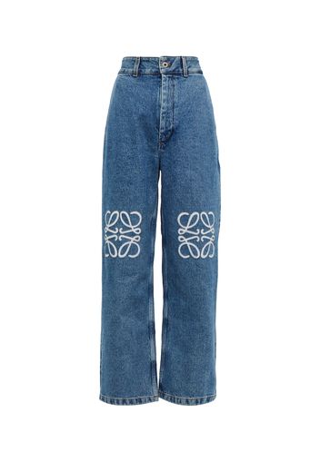 High-Rise Jeans mit weitem Bein