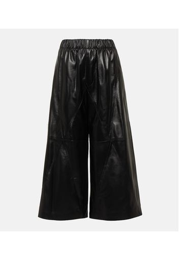 High-Rise Culottes aus Leder