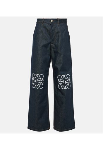 Mid-Rise Wide-Leg Jeans Anagram