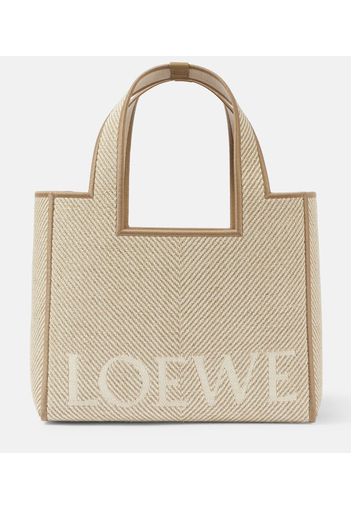 Tote aus Canvas mit Leder