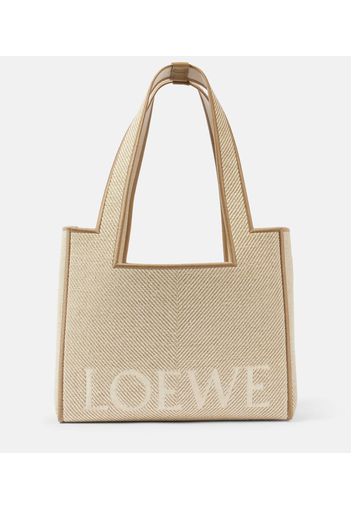 Tote Medium aus Canvas mit Leder