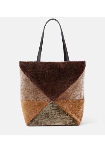 Tote Puzzle Fold Large aus Shearling