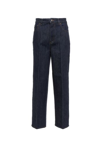 High-Rise Straight Jeans