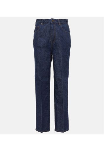 High-Rise Straight Jeans