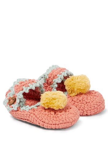 Baby Gehäkelte Slippers Rosette