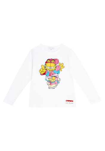 X Garfield Longsleeve aus Baumwoll-Jersey