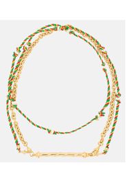 Halskette Candy Cane mit 18kt Gelbgold und Diamanten