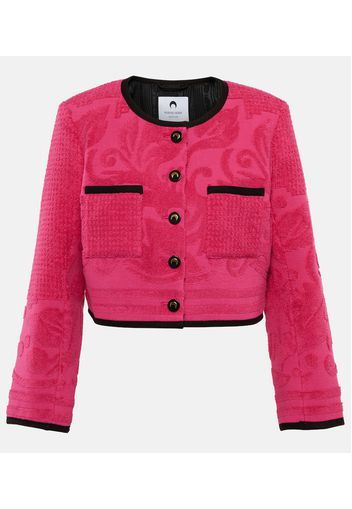 Cropped-Jacke aus Frottee