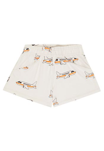 Shorts Airplane aus Baumwoll-Jersey