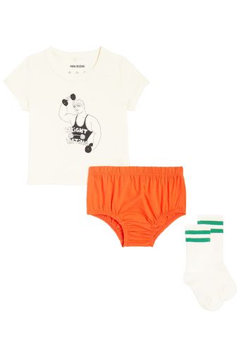 Baby Set Weight Lifting aus T-Shirt, Höschen und Socken