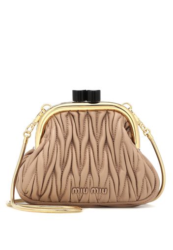 Clutch Miu Belle Mini aus Leder