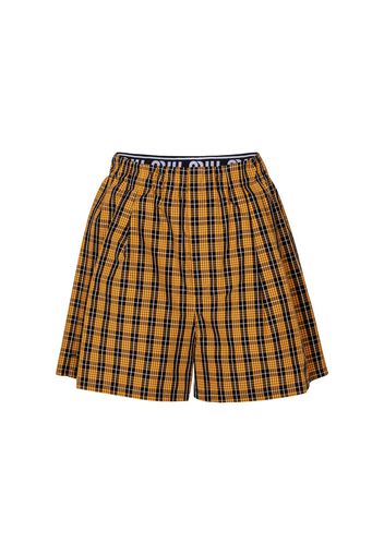 Karierte Shorts aus Baumwolle