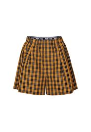 Karierte Shorts aus Baumwolle