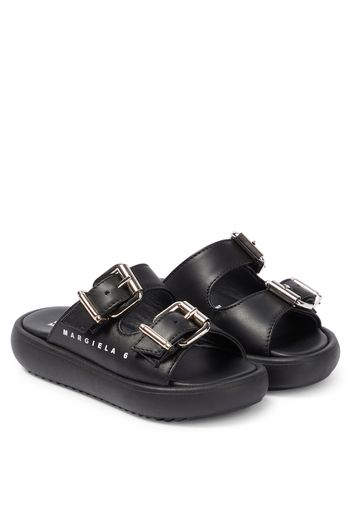 Buckled leather sandals