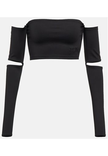 Cropped-Top aus Jersey