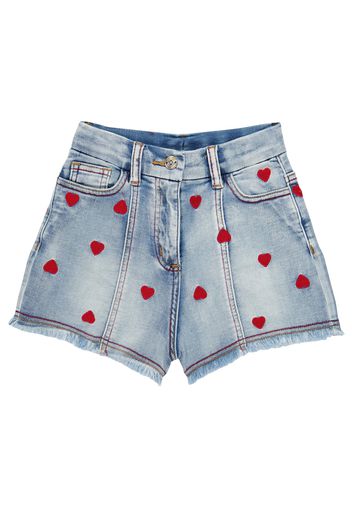 Bestickte Jeansshorts