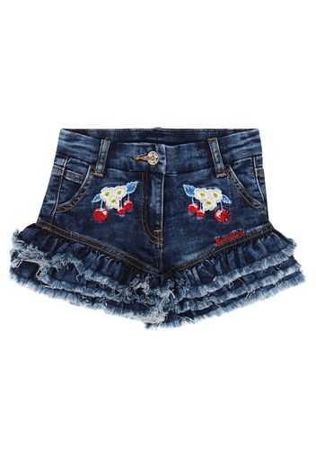 Bestickte Jeansshorts