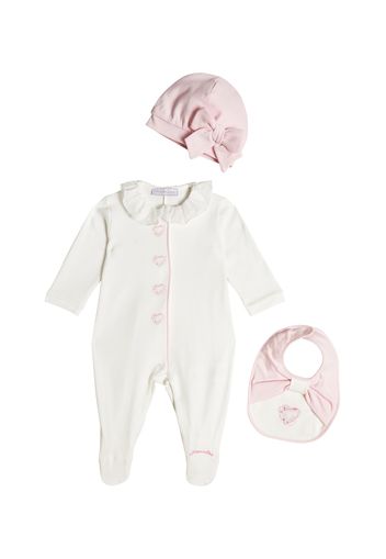 Baby Set aus Strampler, Lätzchen und Beanie