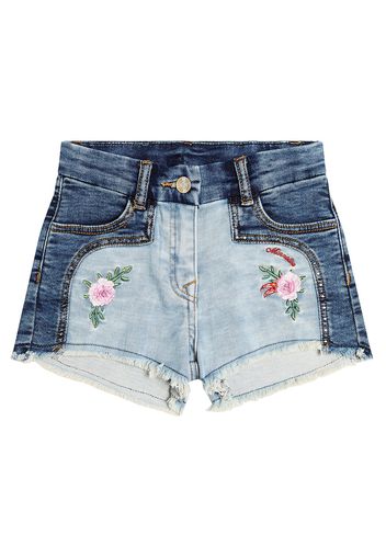 Bestickte Jeansshorts