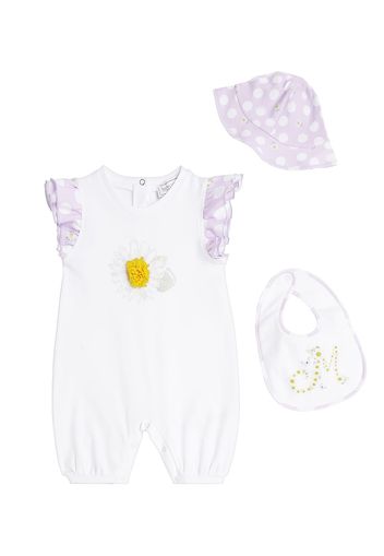 Baby Set aus Spieler, Lätzchen und Hut