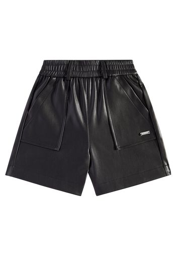 Shorts aus Lederimitat