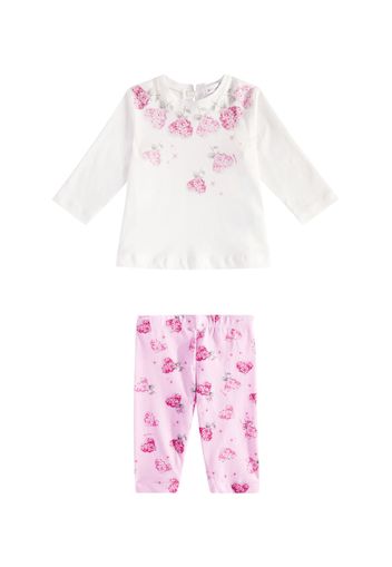 Baby Set Flowery Heart aus T-Shirt und Leggings