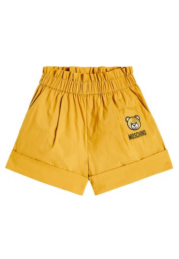 High-Rise Shorts Teddy Bear aus Baumwolle