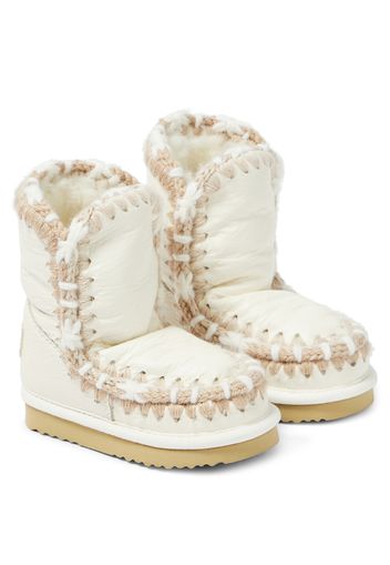 Stiefel aus Leder mit Shearling