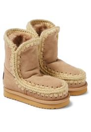 Stiefel aus Veloursleder mit Shearling