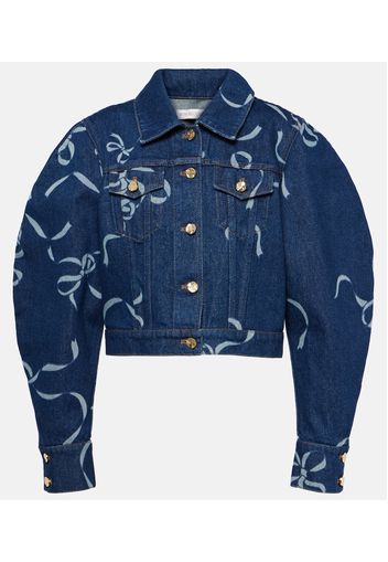 Bedruckte Jeansjacke