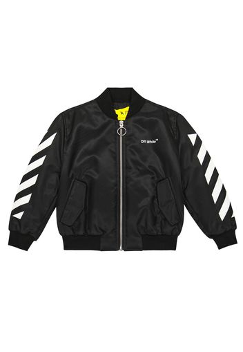 Gestreifte Bomberjacke aus Nylon VW5786 Gestreifte Bomberjacke aus Nylon VW5786