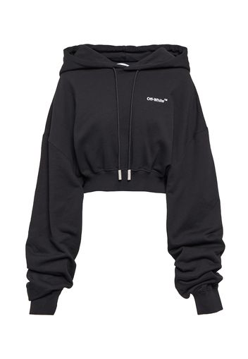 Cropped-Hoodie aus Baumwolle