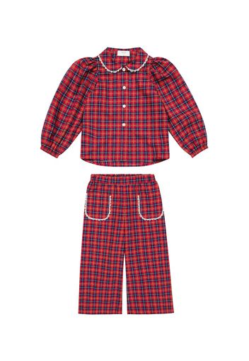 Karierter Pyjama aus Baumwolle