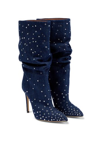 Verzierte Stiefel Holly aus Denim