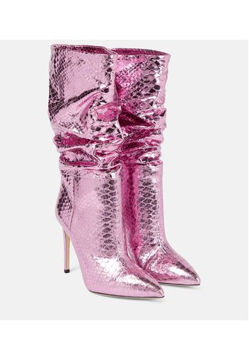 Stiefel aus Metallic-Leder