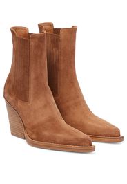 Ankle Boots mit Veloursleder