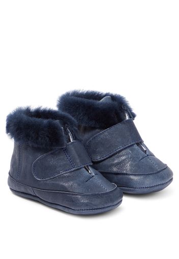 Baby Stiefel aus Leder und Shearling