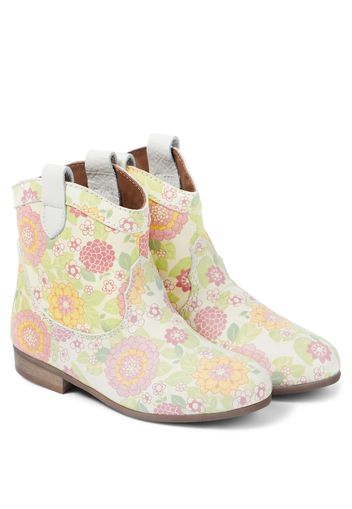 PèPè Bedruckte Ankle Boots aus Leder