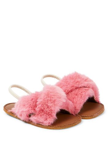 PèPè Baby Sandalen Ivanka aus Faux Fur und Leder