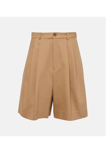 Shorts aus Baumwolle und Wolle