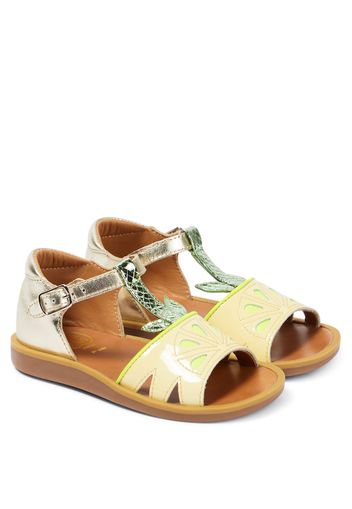 Sandalen Poppy Agrume aus Leder