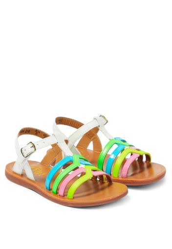 Sandalen Plagette aus Leder