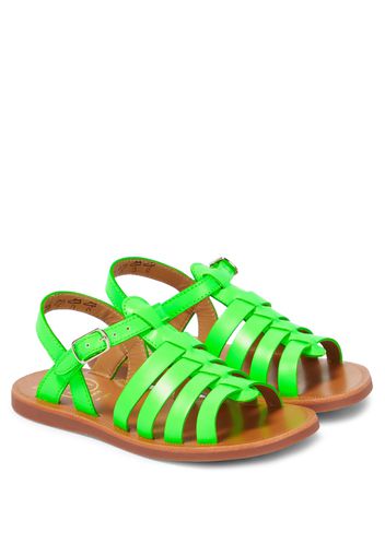 Sandalen Plagette Strap aus Leder