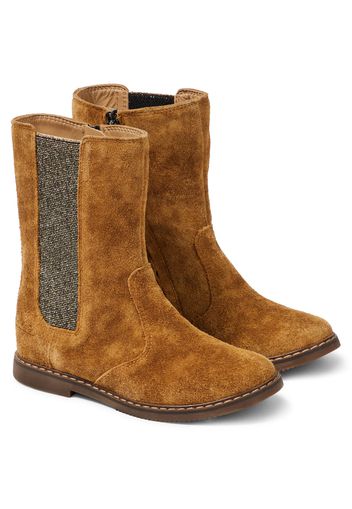 Stiefel City Mid Jod aus Veloursleder