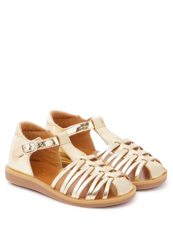 Sandalen Poppy Royal aus Metallic-Leder