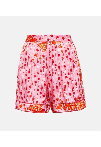 Bedruckte Shorts Isabelle aus Satin