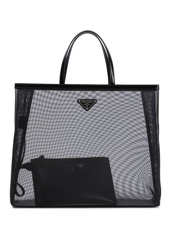 Tote Large aus Mesh und Leder