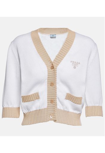 Cropped-Cardigan aus Baumwolle